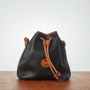Vintage Dooney & Bourke Black Drawstring Bag